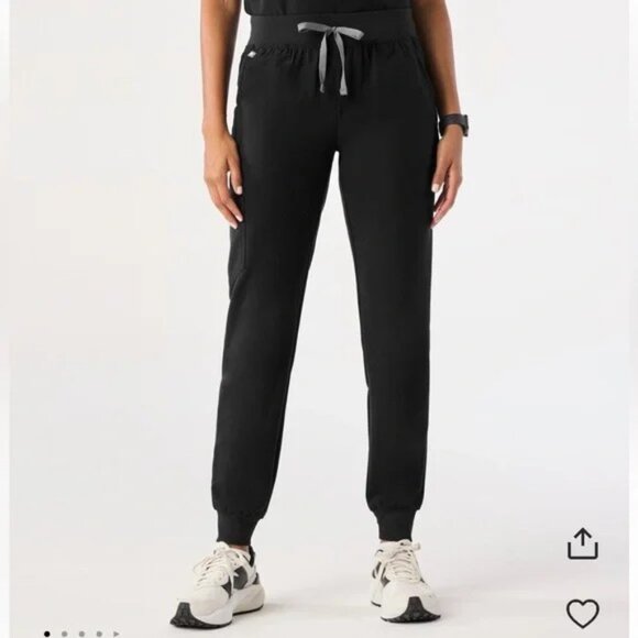 FIGS Black Zamora Jogger Scrub Pants In Women's XXL - Picture 1 of 11